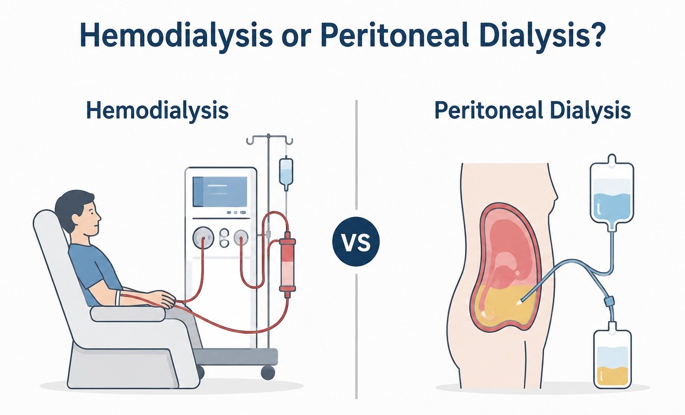 Hemodialysis or Peritoneal Dialysis