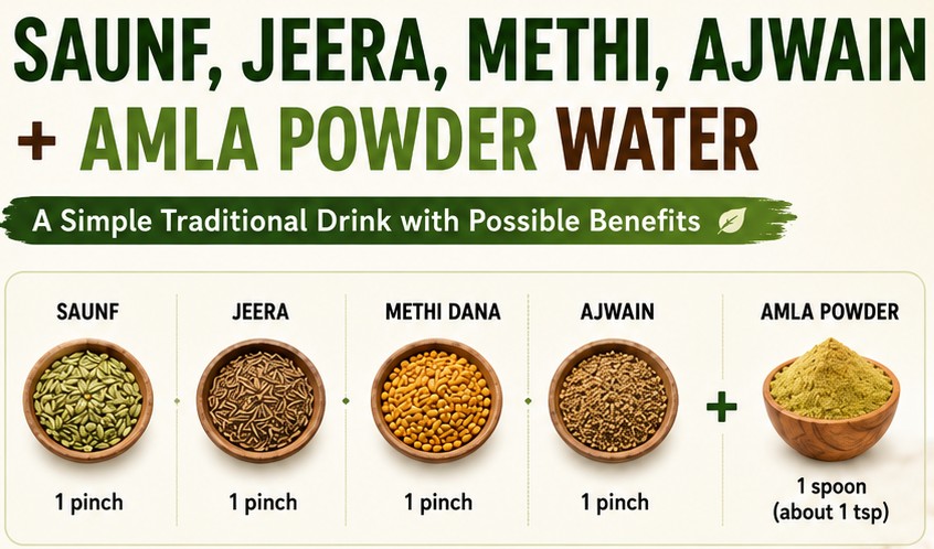 saunf jeera ajwain methi amla